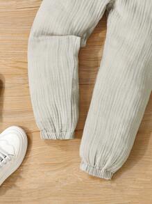 小男童素色背心上衣和褲子 - 彩色 - 查看 3