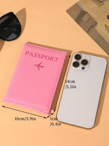 Estuche para pasaporte con patrón gráfico para viajes rosa - Rosa - Ver 5