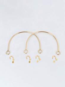 5 Inch Metal Bag Handle Purse Frame Replacement For DIY Shoulder Bag Making Handbag Hardware Handle - Gold - View 3