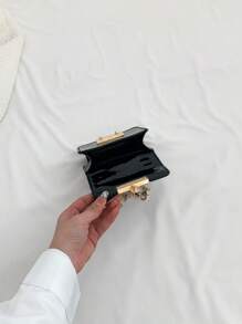 迷你方包素色鏈條帶