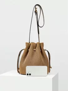 MOTF PREMIUM Túi Crossbody Nữ Dây kéo màu trơn Có thể điều chỉnh được Sẵn sàng Đúng mốt - Màu Khaki - Xem 10