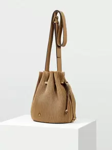 MOTF PREMIUM Túi Crossbody Nữ Dây kéo màu trơn Có thể điều chỉnh được Sẵn sàng Đúng mốt - Màu Khaki - Xem 11