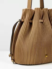 MOTF PREMIUM Túi Crossbody Nữ Dây kéo màu trơn Có thể điều chỉnh được Sẵn sàng Đúng mốt - Màu Khaki - Xem 12