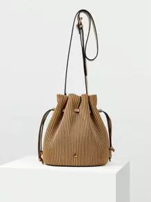 MOTF PREMIUM Túi Crossbody Nữ Dây kéo màu trơn Có thể điều chỉnh được Sẵn sàng Đúng mốt - Màu Khaki - Xem 15