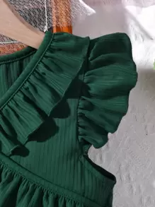 SHEIN Tween Girl Ruffle Trim Star Print Mesh Dress,Holiday,Summer,Travel Summer Holiday