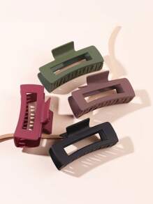 4pcs Rectangle Hair Claw - Multicolor - View 2
