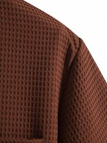 Manfinity Homme Men Solid Pocket Patched Shirt Without Tee - Coffee Brown - View 4