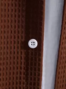 Manfinity Homme Men Solid Pocket Patched Shirt Without Tee - Coffee Brown - View 5