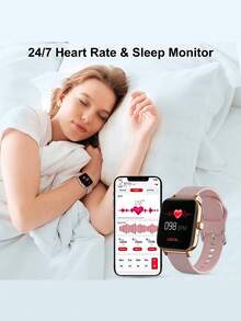 Reloj inteligente monitor de pulsaciones - Rosa - Ver 3