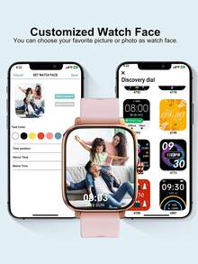 Reloj inteligente monitor de pulsaciones - Rosa - Ver 5