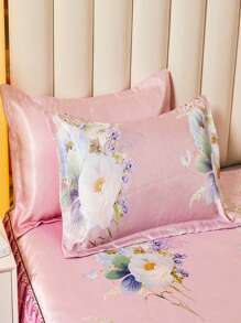 3 piezas/set de sábanas con estampado de flores, juego de sábanas de tela romántica para el hogar - Multicolor - Ver 4