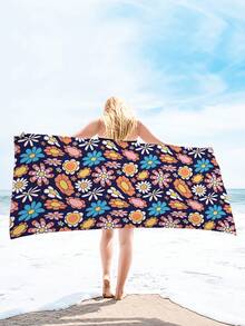 1 Khăn Đi Biển In Hoa, Khăn Đi Biển Bằng Sợi Nhỏ Hiện Đại Dành Cho Du Lịch - Nhiều màu - Xem 3