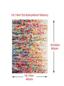 1入組花卉圖案無框畫現代主義聚酯牆藝術畫牆壁裝飾 - 杏色 - 查看 2