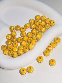 50 cái/bộ Hạt Phụ kiện trang sức DIY - Màu vàng - Xem 1