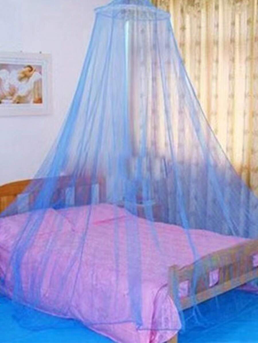 1 pieza Mosquiteros de red de malla unicolor modernista poliéster para casa - Azul - Ver 1