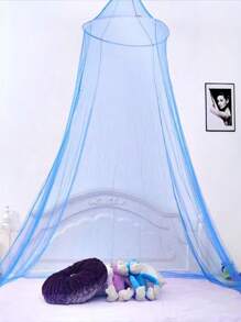 1 pieza Mosquiteros de red de malla unicolor modernista poliéster para casa - Azul - Ver 3