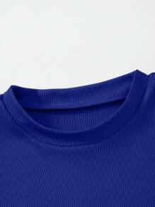 EMERY ROSE Body tank unicolor de cuello alto - Azul Marino - Ver 3