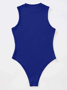 EMERY ROSE Body tank unicolor de cuello alto - Azul Marino - Ver 4