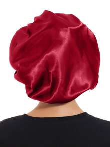 1 PC Cho Nữ Vải Xếp Chi Tiết Tóc Bonnet Tối Giản Cho Gia Đình - Nhiều màu - Xem 2