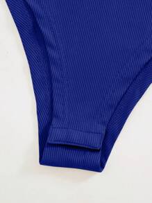 EMERY ROSE Body tank unicolor de cuello alto - Azul Marino - Ver 5