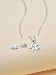 Bộ trang sức trang trí ngôi sao 3 cái/bộ - Bạc - Xem 1