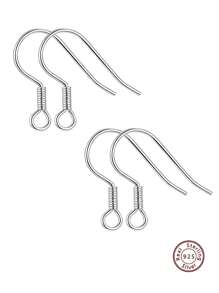 4pcs/set Fashionable Silver DIY Earrings Accessory For Women For DIY Jewelry Making - Silver - View 1