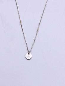 1 PC Thời Trang Họa Tiết Chữ Vòng Vòng Cổ Cho Nữ Trang Trí Hàng Ngày - Bạc - Xem 2