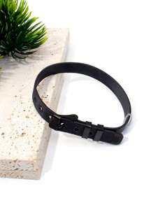 1 Vòng đeo tay kiểu dây đeo bằng thép không gỉ hợp thời trang và thời trang, dây đeo cổ tay đơn giản và đa năng - Màu Đen Súng - Xem 3