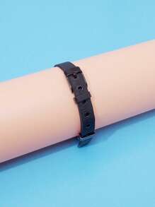 1 Vòng đeo tay kiểu dây đeo bằng thép không gỉ hợp thời trang và thời trang, dây đeo cổ tay đơn giản và đa năng - Màu Đen Súng - Xem 4