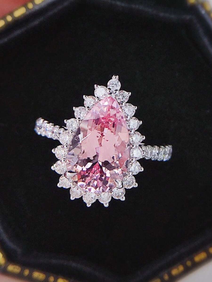 1 Máy Tính Duyên Dáng Trang Sức Tiệc Cưới Nhẫn Cho Nữ Nữ Đính Hôn Phụ Kiện - Hồng - Xem 1