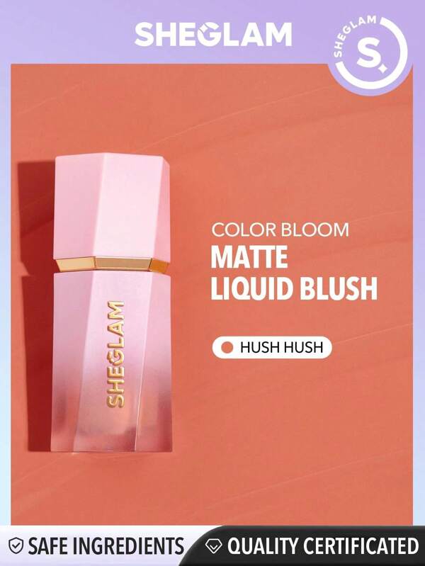 SHEGLAM Color Bloom Liquid Blush Matte FinishHush Hush Gel Cream Blush