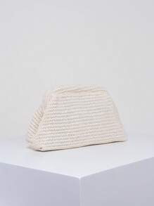 中等貝殼包極簡手拿包適用於日常 - 白色 - 查看 2