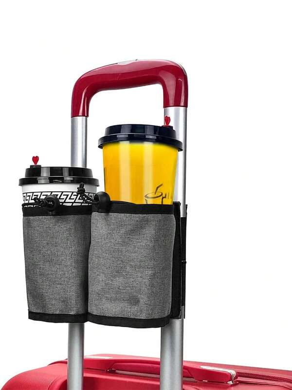 Gray Drink Bag Cup Holder For Suitcase Water Bottle Protection Sleeve