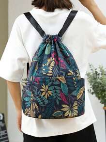 便攜抽繩包防水包運動健身包適合旅行審美運動包運動包 - 彩色 - 查看 2