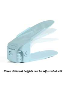 1入組塑膠鞋收納現代加厚可調節鞋架子收納和收納適用於地面 - 藍色 - 查看 3