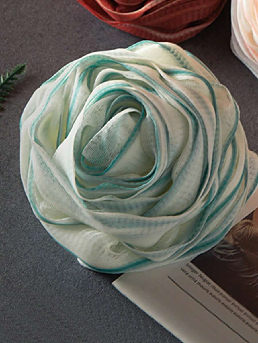 1 quả bóng tắm tạo bọt PE, xơ mướp tắm thiết kế hoa sáng tạo cho phòng tắm - màu xanh lá - Xem 1