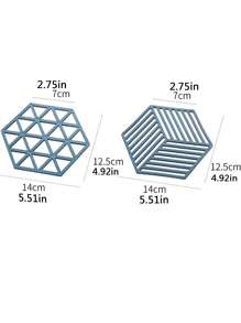 1入組PVC杯墊北歐幾何設計廚房桌杯墊 - 彩色 - 查看 2