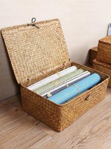 1入組草編桌面收納盒 - 彩色 - 查看 6