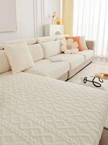 1 Họa Tiết Hình Học Co Giãn Ghế Sofa Đệm, Polyester Hiện Đại Ghế Sofa Đệm Cho Gia Đình - Màu be - Xem 1