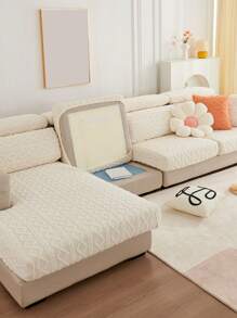 1 Họa Tiết Hình Học Co Giãn Ghế Sofa Đệm, Polyester Hiện Đại Ghế Sofa Đệm Cho Gia Đình - Màu be - Xem 4