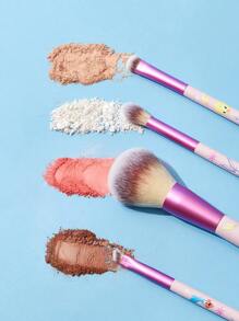 LOONEY TUNES X SHEIN 5pcs Pink Rabbit & Duck Patterned Makeup Brush - Pink - View 4