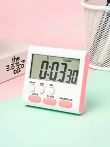 Nhiệt kế kỹ thuật số & Hẹn giờ - Hồng - Xem 1