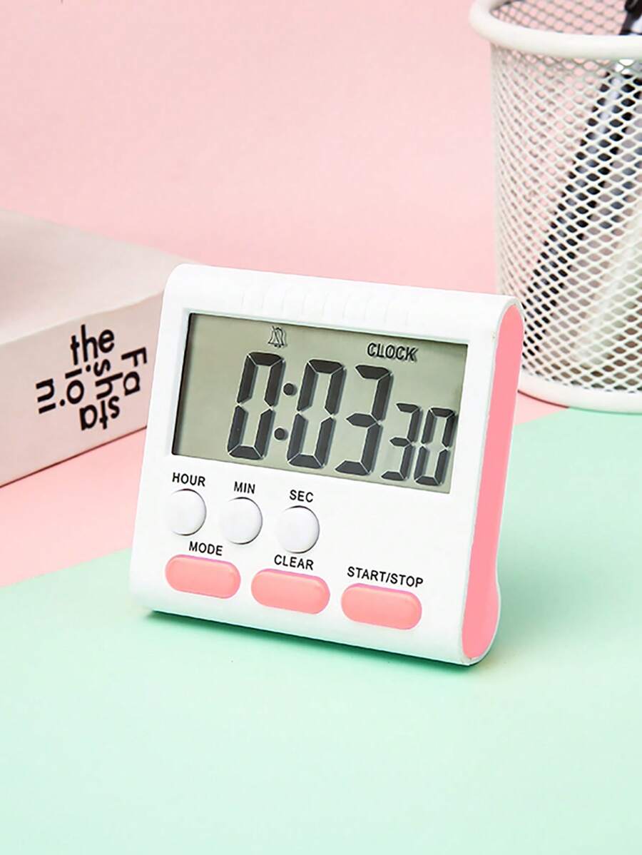 Nhiệt kế kỹ thuật số & Hẹn giờ - Hồng - Xem 1