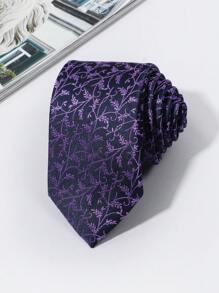 1入組男士藤蔓圖案時尚百搭系帶適合派對 - 紫色 - 查看 1