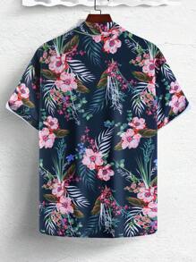 Manfinity RSRT Men Tropical Print Shirt Without Tee - Multicolor - View 2