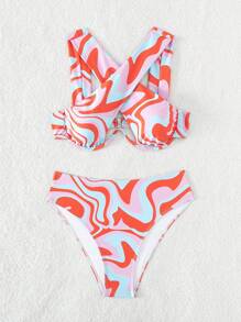 Bộ Bikini Nữ Hội Chữ thập Tất cả trên in - Nhiều màu - Xem 7