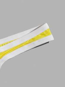 Ropa interior sexy tipo tanga con ribete de contraste para hombres - Amarillo - Ver 4