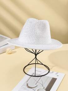 Pearl White Formal Hat - White - View 4