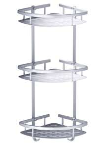 1 pieza Estante de almacenamiento de baño de acero inoxidable - Plateado - Ver 3