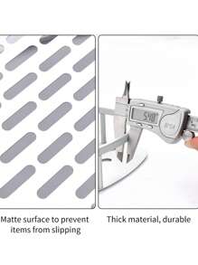 1 pieza Estante de almacenamiento de baño de acero inoxidable - Plateado - Ver 4